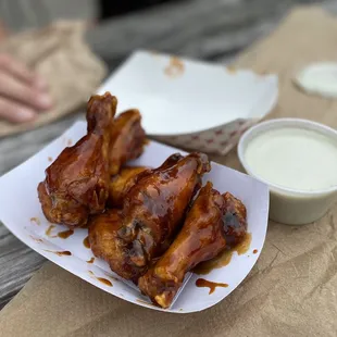 Uh... wings and drums?