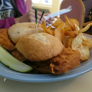 youghness monster (battered cod, cuban roll, tatar sauce)