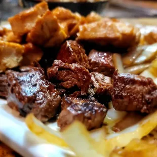 a closeup of the meat