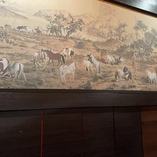horses and giraffes