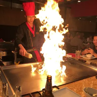 a man in a chef's hat and a woman in