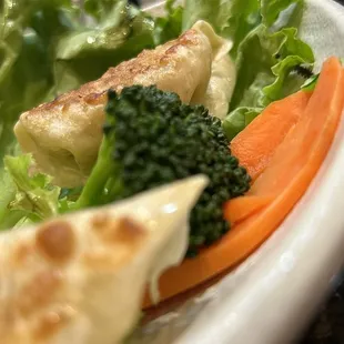 a closeup of a salad