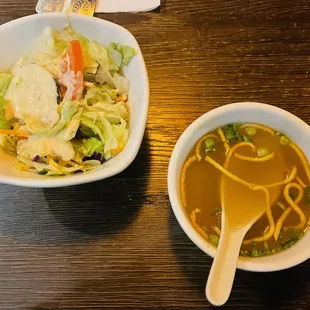 Starters from dinner menu
 
 salad and soup