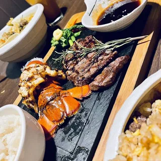 Filet Mignon & Lobster Tail Teriyaki Dinner