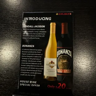 Bottle of Wine Special