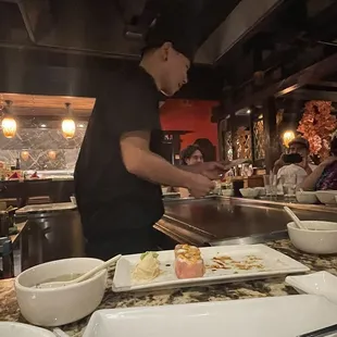 sushi and sashimi, interior