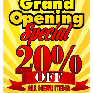 GRAND OPENING SPECIAL