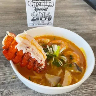 Bánh Canh Tôm Hùm / Tapioca Noodle Soup with Lobster Tail