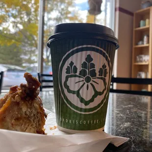 Cappuccino and a pecan roll! So good!