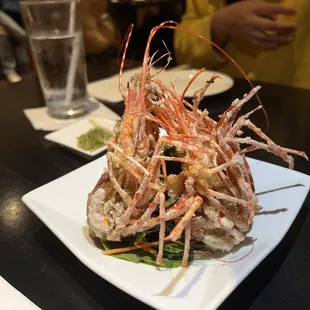 Fried shrimp head