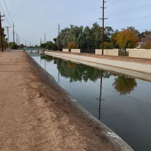 Canal that runs beside the restaurant