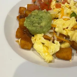 HALF of a breakfast dish offered at this location.