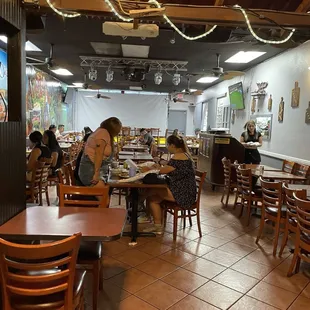 Inside dining area.