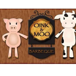 a cow and a pig