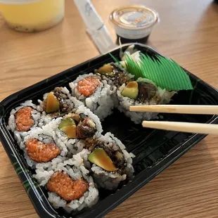 Spicy Salmon Roll, Eel Avocado Roll