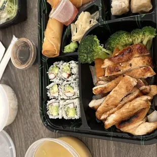 a meal in a plastic container