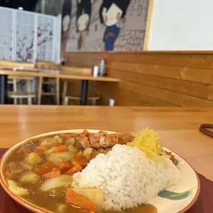 Tenderloin with curry and rice!!