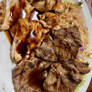 Chicken and beef combo
