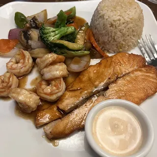Hibachi Shrimp & Salmon