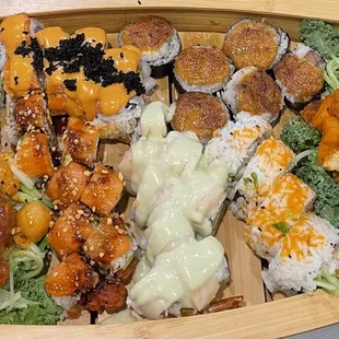 a variety of sushi