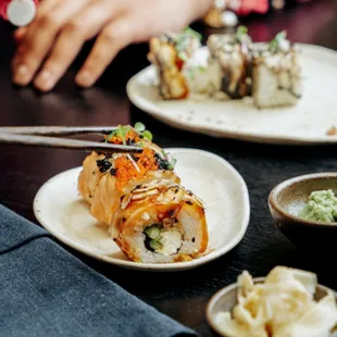 sashimi, sushi, sushi and sashimi, food