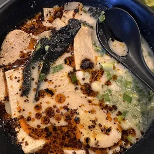 Chicken ramen with pork broth base