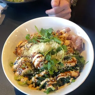Ramen and Salmon-Yellowtail poke bowl