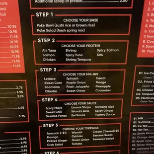 the menu