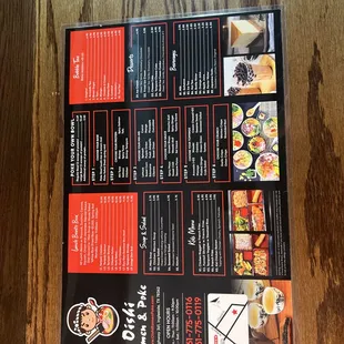 the menu