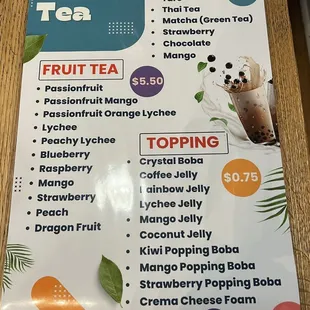 Specialty Drink Menu