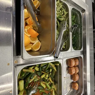 a variety of food items