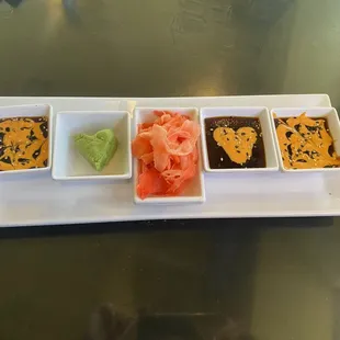 Sauces, Wasabi, EXTRA Ginger and more sauces!