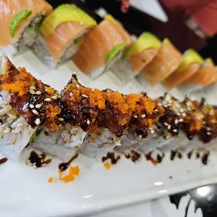 sashimi, sushi, sushi and sashimi, food