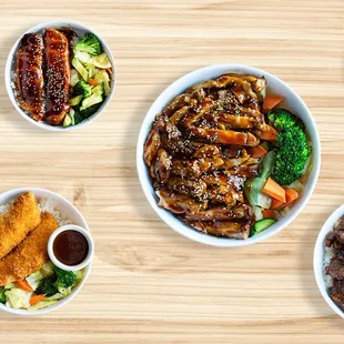 a variety of food items