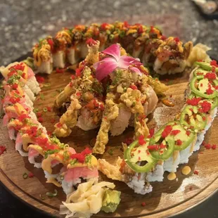 Fire sushi delicious
