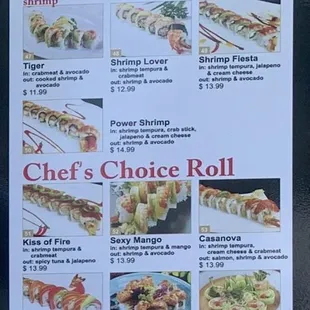 Chef's Choice Menu