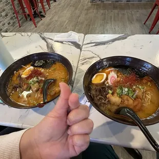 4/2024 BOGO deal spicy garlic ramen with chicken $15+