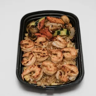 a close up of a tray of food