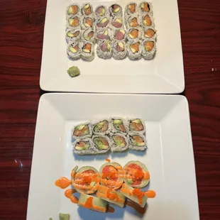 Naruto Roll Alaska Roll Tuna Avocado Roll Salmon Avocado Roll Spicy Tuna Roll