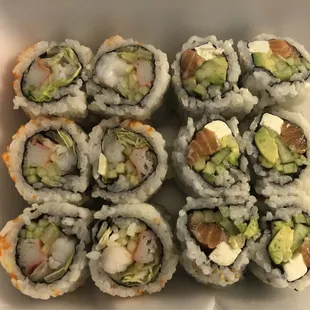Boston Roll (left) Philly Roll (right)