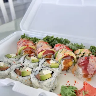 Red City Roll and Philly Roll