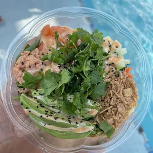 Spicy Tuna and Salmon Poke Bowl