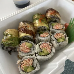 Dragon Roll &amp; Spicy California Roll