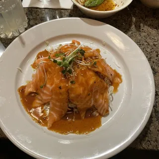 Spicy Salmon Cabbage Salad