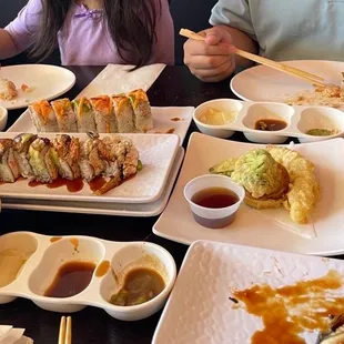 sushi, sashimi, sushi and sashimi, food