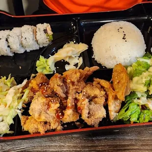 popcorn chicken bento box