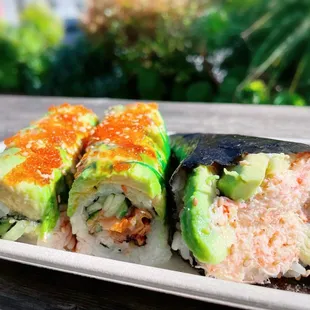 a plate of sushi
