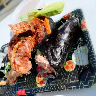 Spider handroll; California handroll