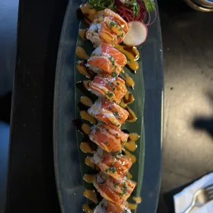 Iza-Sake Roll with raw salmon
