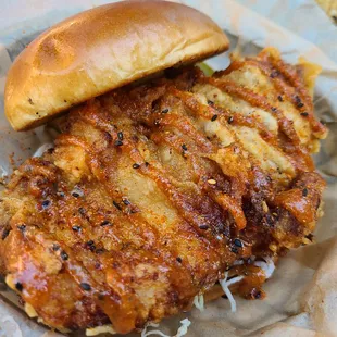 Spicy chicken sandwich